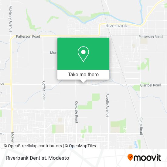 Riverbank Dentist map