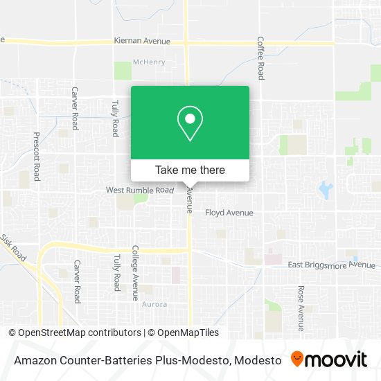 Mapa de Amazon Counter-Batteries Plus-Modesto