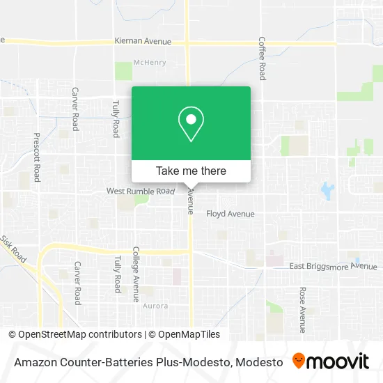 Amazon Counter-Batteries Plus-Modesto map
