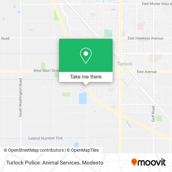 Turlock Police: Animal Services map