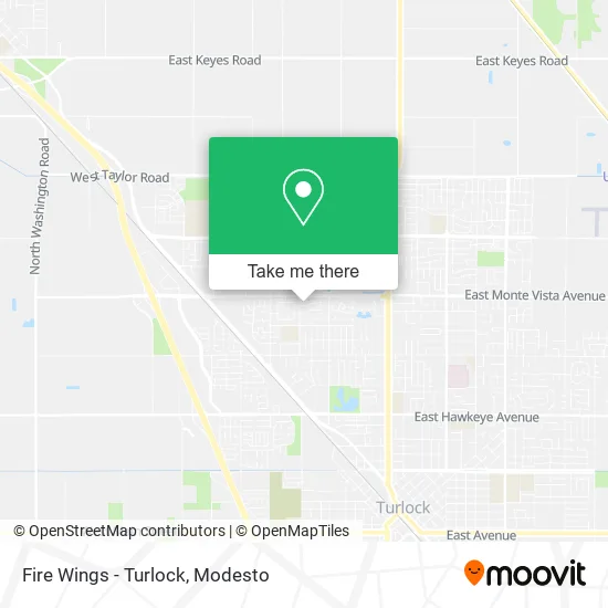 Fire Wings - Turlock map
