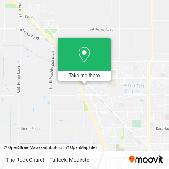 The Rock Church - Turlock map