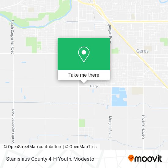 Stanislaus County 4-H Youth map