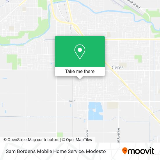 Sam Borden's Mobile Home Service map