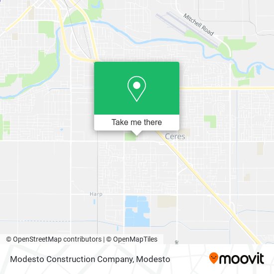 Modesto Construction Company map