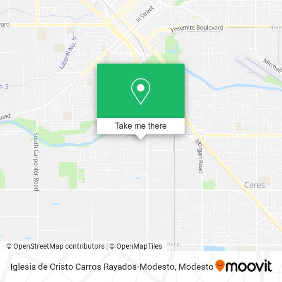 Iglesia de Cristo Carros Rayados-Modesto map