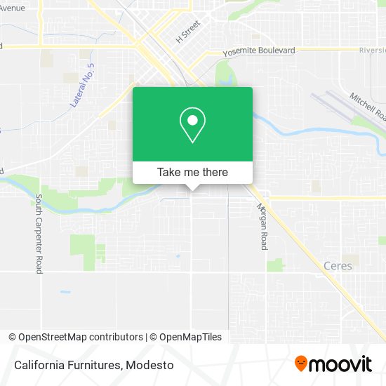 California Furnitures map