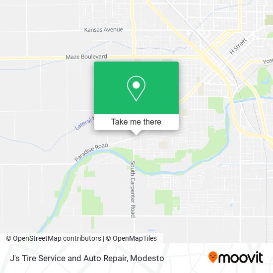 J's Tire Service and Auto Repair map