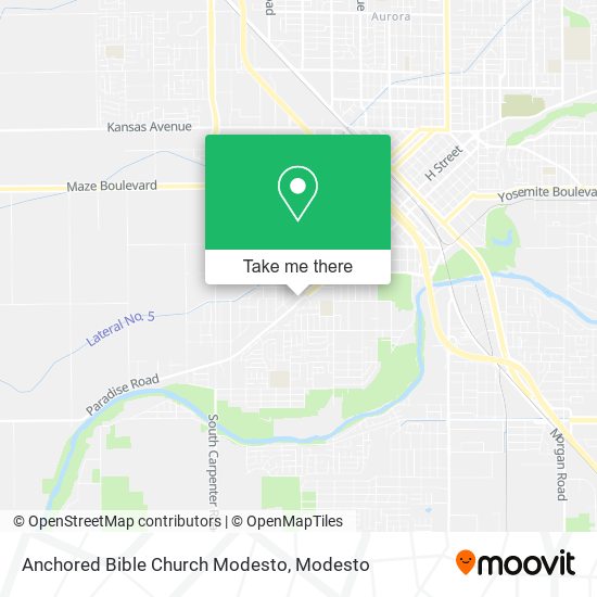 Anchored Bible Church Modesto map