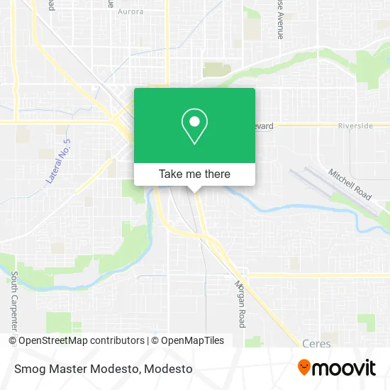 Smog Master Modesto map