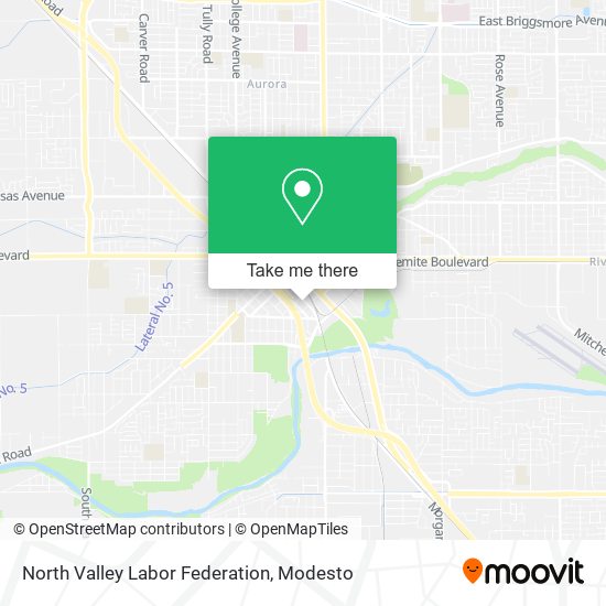 North Valley Labor Federation map