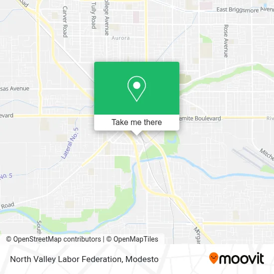 North Valley Labor Federation map