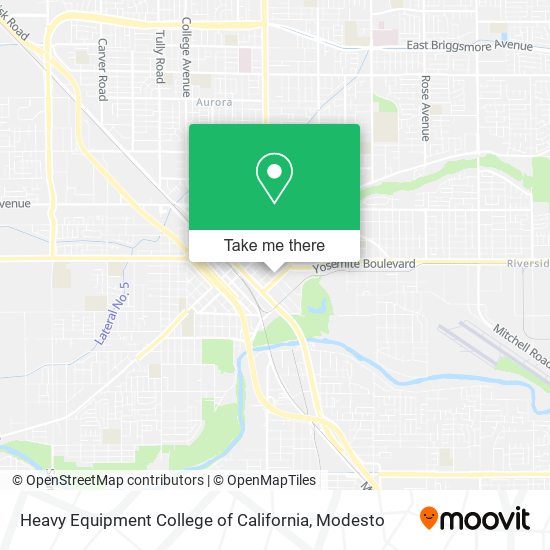 Heavy Equipment College of California map