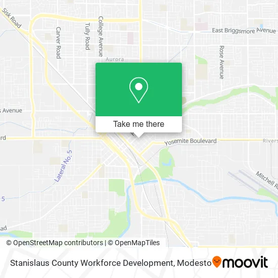 Stanislaus County Workforce Development map