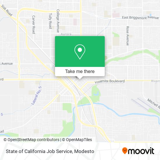 State of California Job Service map