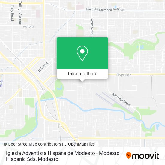 Mapa de Iglesia Adventista Hispana de Modesto - Modesto Hispanic Sda