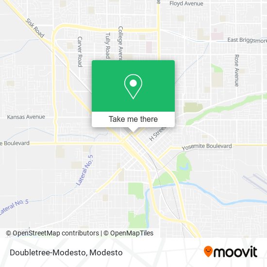 Doubletree-Modesto map