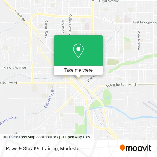 Paws & Stay K9 Training map