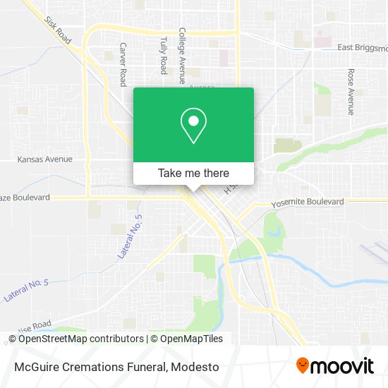 McGuire Cremations Funeral map