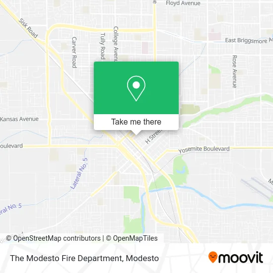 The Modesto Fire Department map