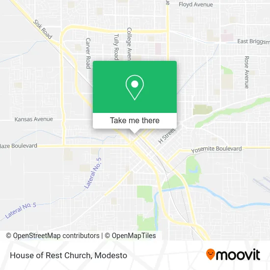 House of Rest Church map