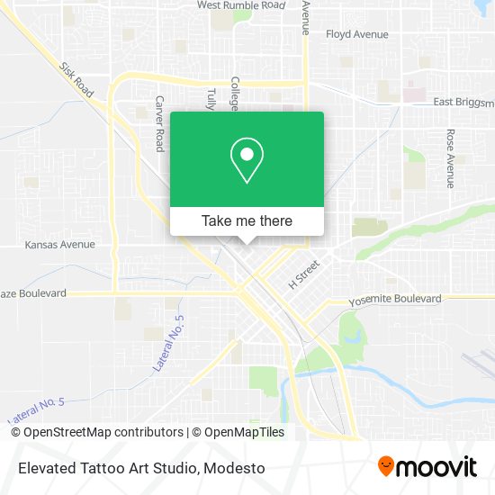 Elevated Tattoo Art Studio map