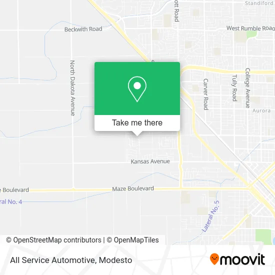 All Service Automotive map