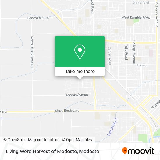 Living Word Harvest of Modesto map