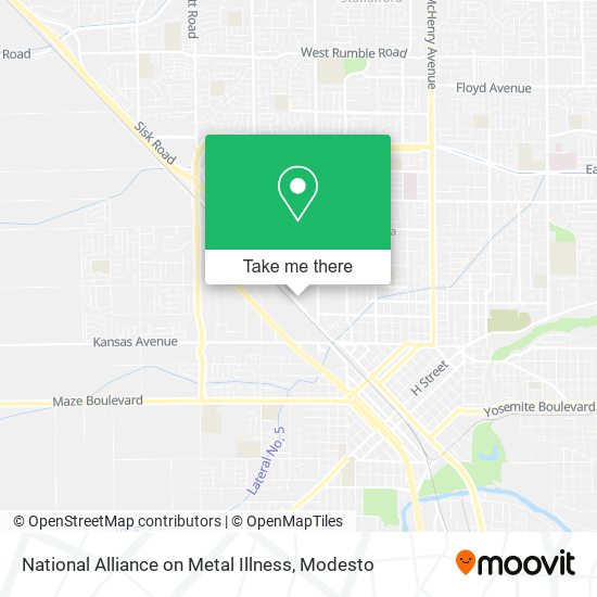 National Alliance on Metal Illness map