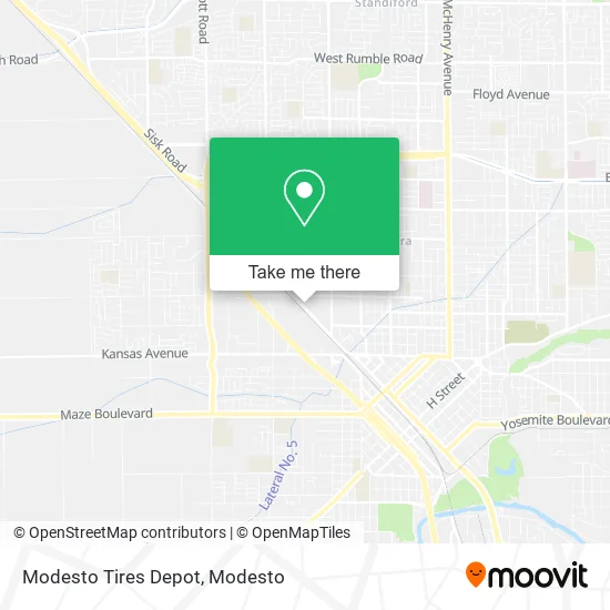 Modesto Tires Depot map
