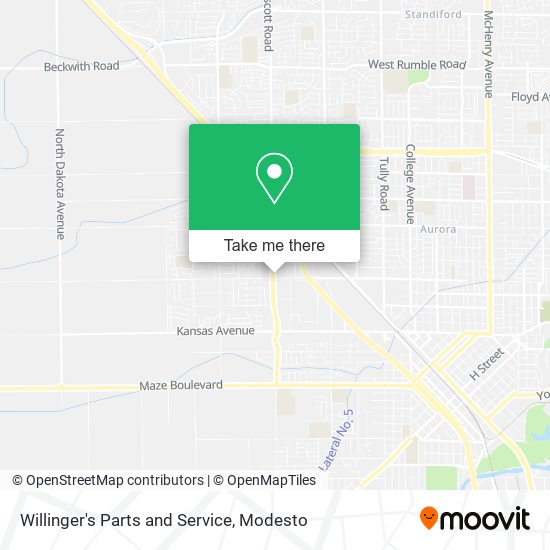 Willinger's Parts and Service map