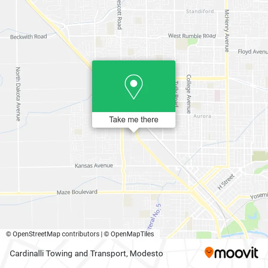 Cardinalli Towing and Transport map
