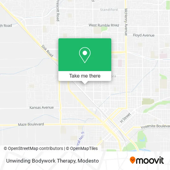 Unwinding Bodywork Therapy map