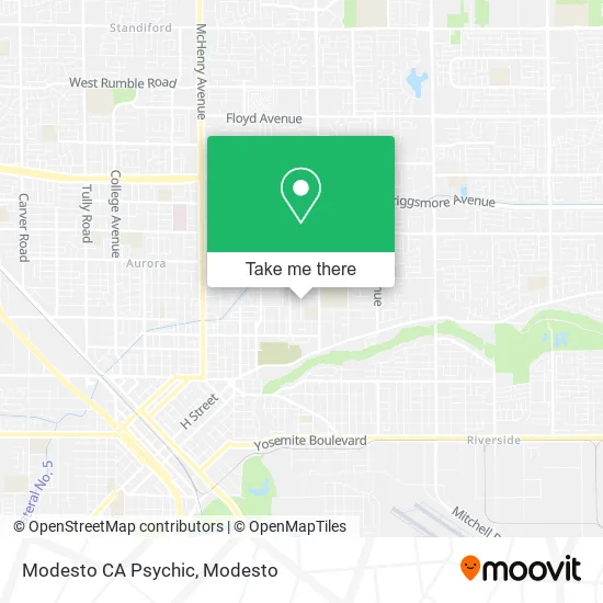 Modesto CA Psychic map