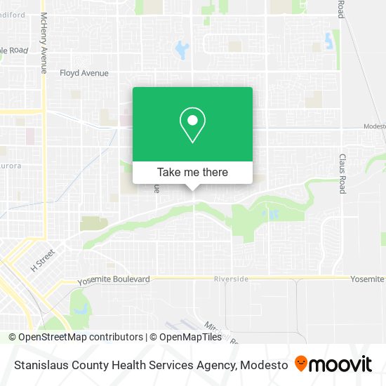 Stanislaus County Health Services Agency map