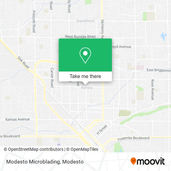 Modesto Microblading map