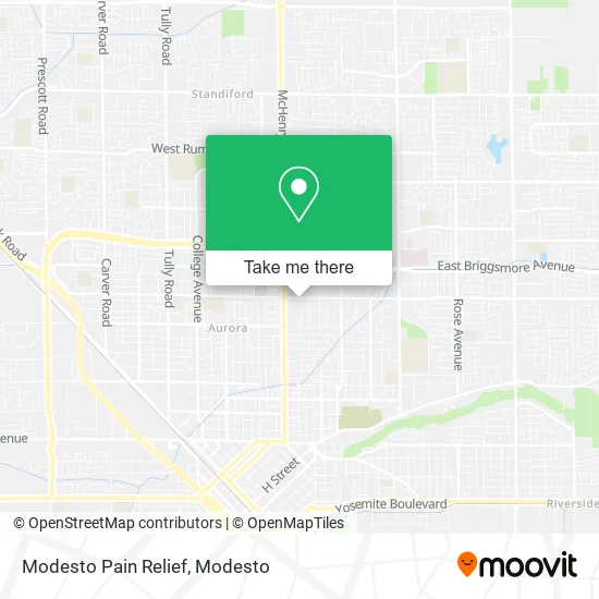 Modesto Pain Relief map