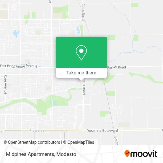 Midpines Apartments map