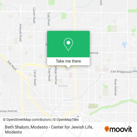 Beth Shalom, Modesto - Center for Jewish Life map