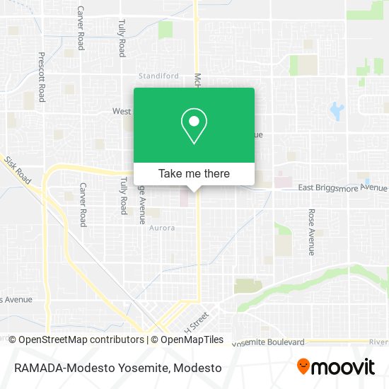 RAMADA-Modesto Yosemite map