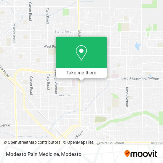 Mapa de Modesto Pain Medicine