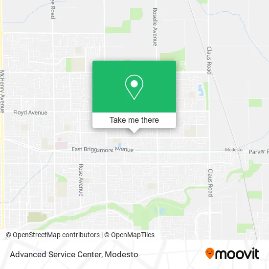 Advanced Service Center map