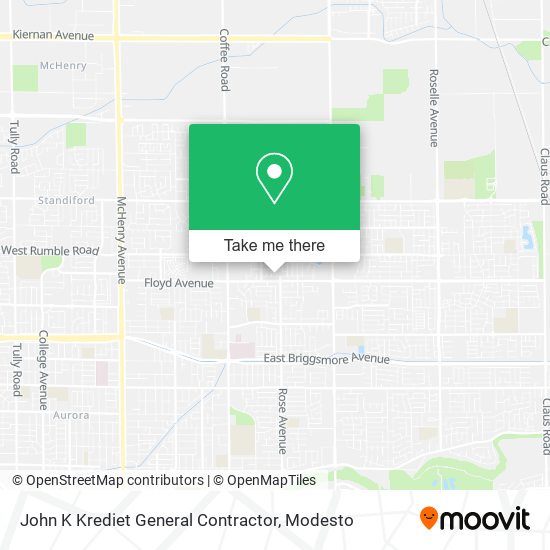 Mapa de John K Krediet General Contractor