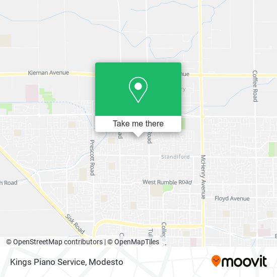 Kings Piano Service map