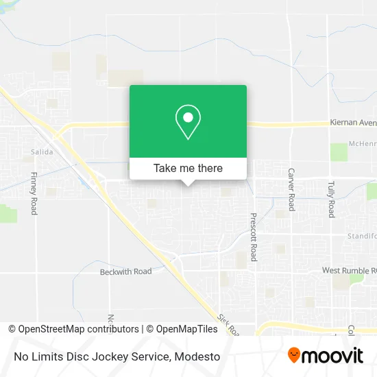 No Limits Disc Jockey Service map
