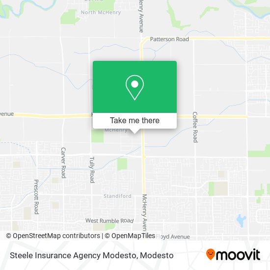 Steele Insurance Agency Modesto map