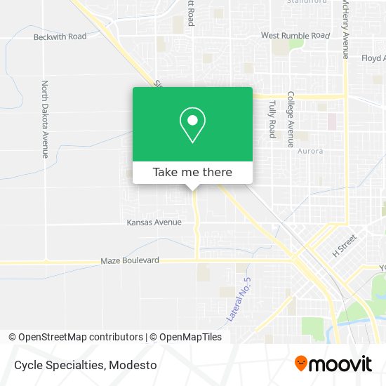 Cycle Specialties map