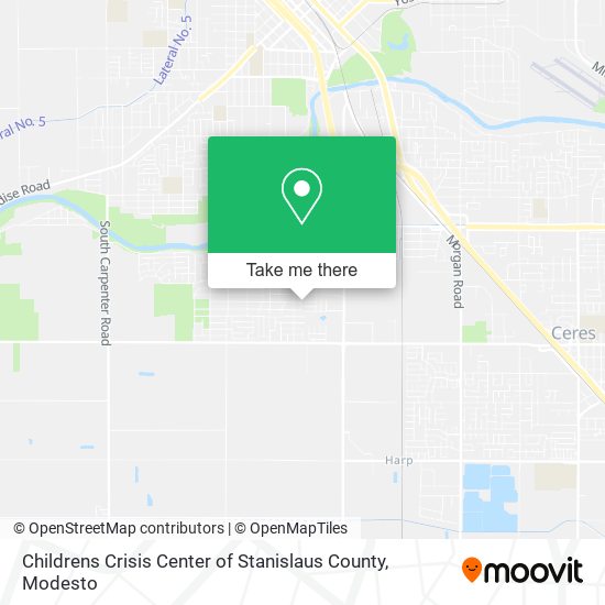 Childrens Crisis Center of Stanislaus County map