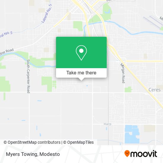 Myers Towing map