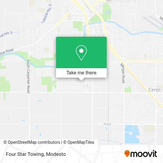 Four Star Towing map